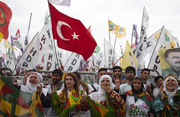 Political Rally Of The Pro-Kurdish Peoples' Democratic Party Ahead Of Election
