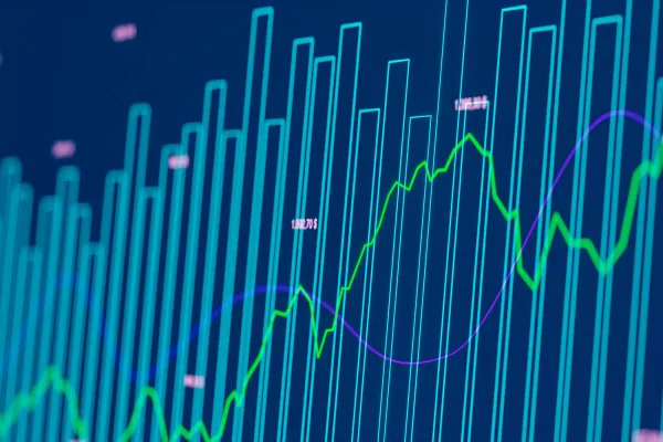 Close-up bar graph and charts