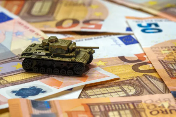 The concept of financing war and armaments.