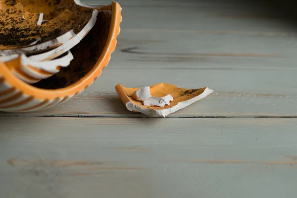 broken pottery