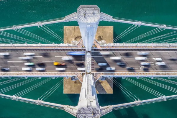 View from directly above Gwangan Bridge, Motion Blur