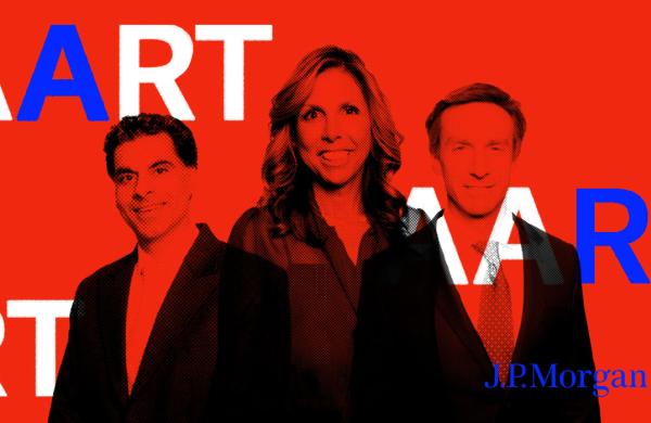 Jimmy Bhullar, Lisa Gill and Philip Cusick of JPMorgan Chase & Co. (Illustration by II; photo courtesy of JPMorgan)