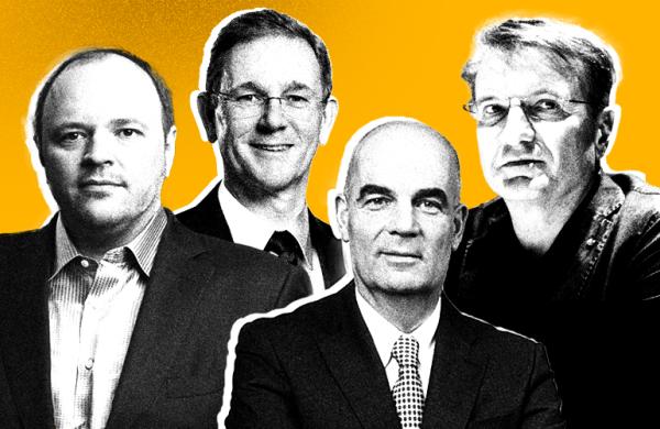 Left to right: Andrey Guryev, Peter Oswald, Carlo Palasciano Villamagna, Herman Gref (Guryev and Gref: Chris Ratcliffe/Bloomberg).