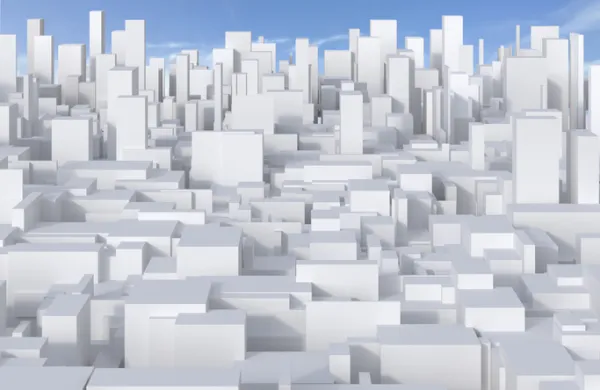3D-Rendering, mega city, living space