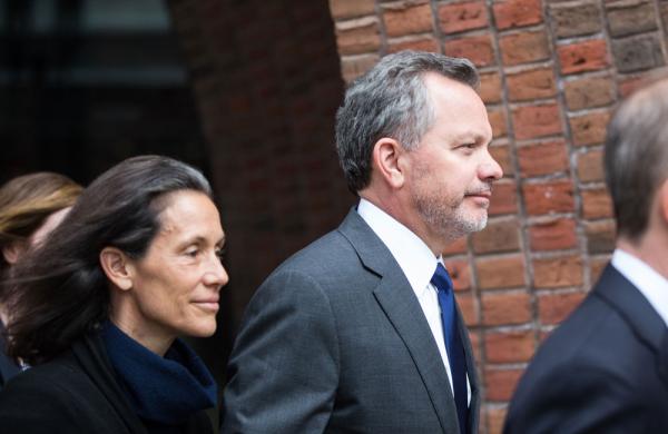Bill McGlashan, exiting federal court in March 2019. (Scott Eisen/Bloomberg)
