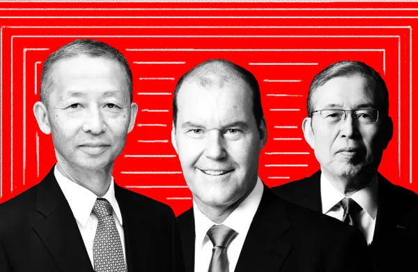 Yasuhiko Saitoh, Christophe Weber, Shigenobu Nagamori (Courtesy photos)