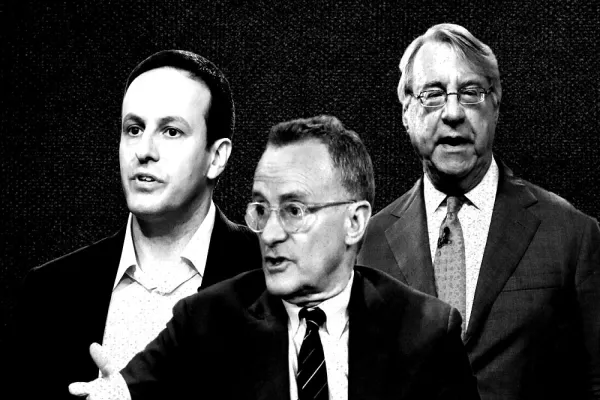 Alex Denner, Howard Marks and Jim Chanos. (Heidi Gutman/CNBC)