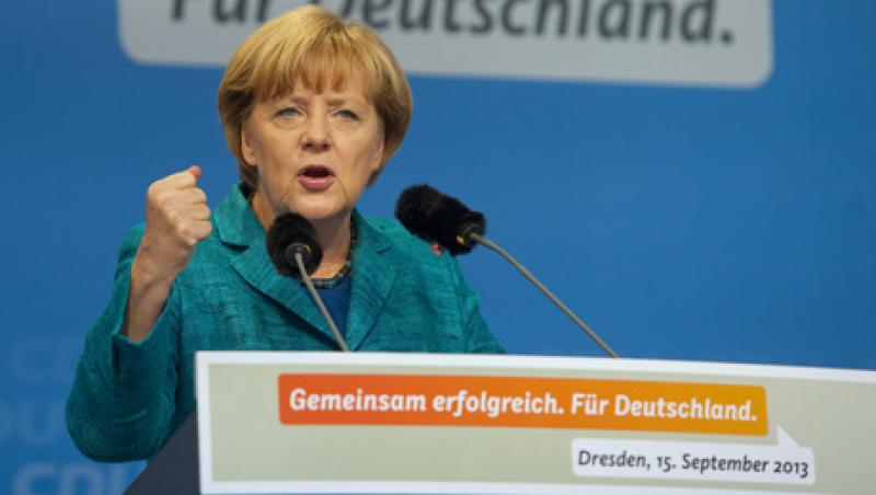 Germany's Chancellor Angela Merkel Campaigns In Dresden Germany's Chancellor Angela Merkel Campaigns In Dresden