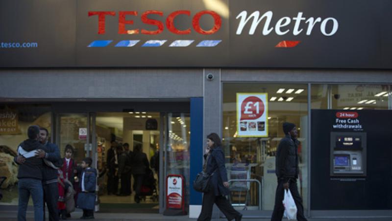 Consumer Goods Inside A Tesco Metro Supermarket Store Consumer Goods Inside A Tesco Metro Supermarket Store