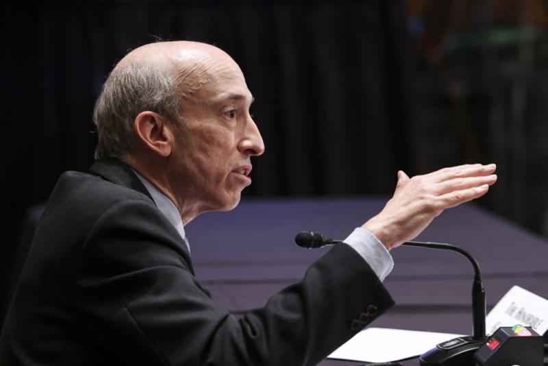 Gary Gensler, Chairman of the SEC (Evelyn Hockstein/Bloomberg)