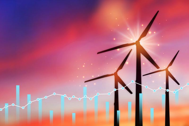 Clean energy concept and return investment idea Clean energy concept and return investment idea