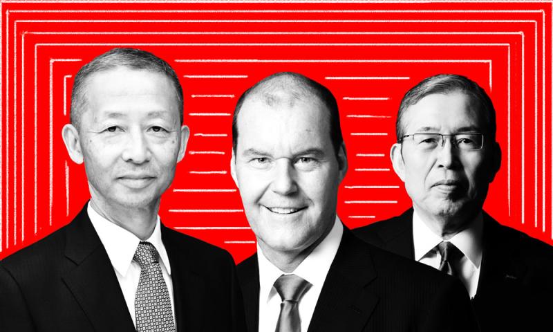 Yasuhiko Saitoh, Christophe Weber, Shigenobu Nagamori (Courtesy photos)