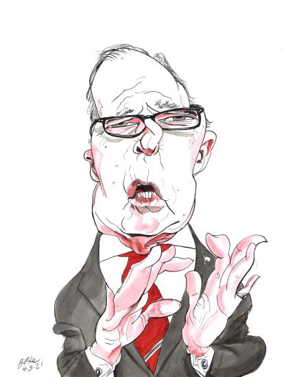 Larry Kudlow (Illustrations by Philip Burke) Larry Kudlow (Illustrations by Philip Burke)